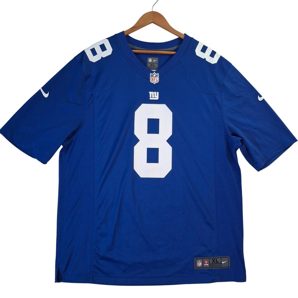 Nike On Field New York Giants Jersey Men's XL Blue NFL Football Daniel Jones #8
